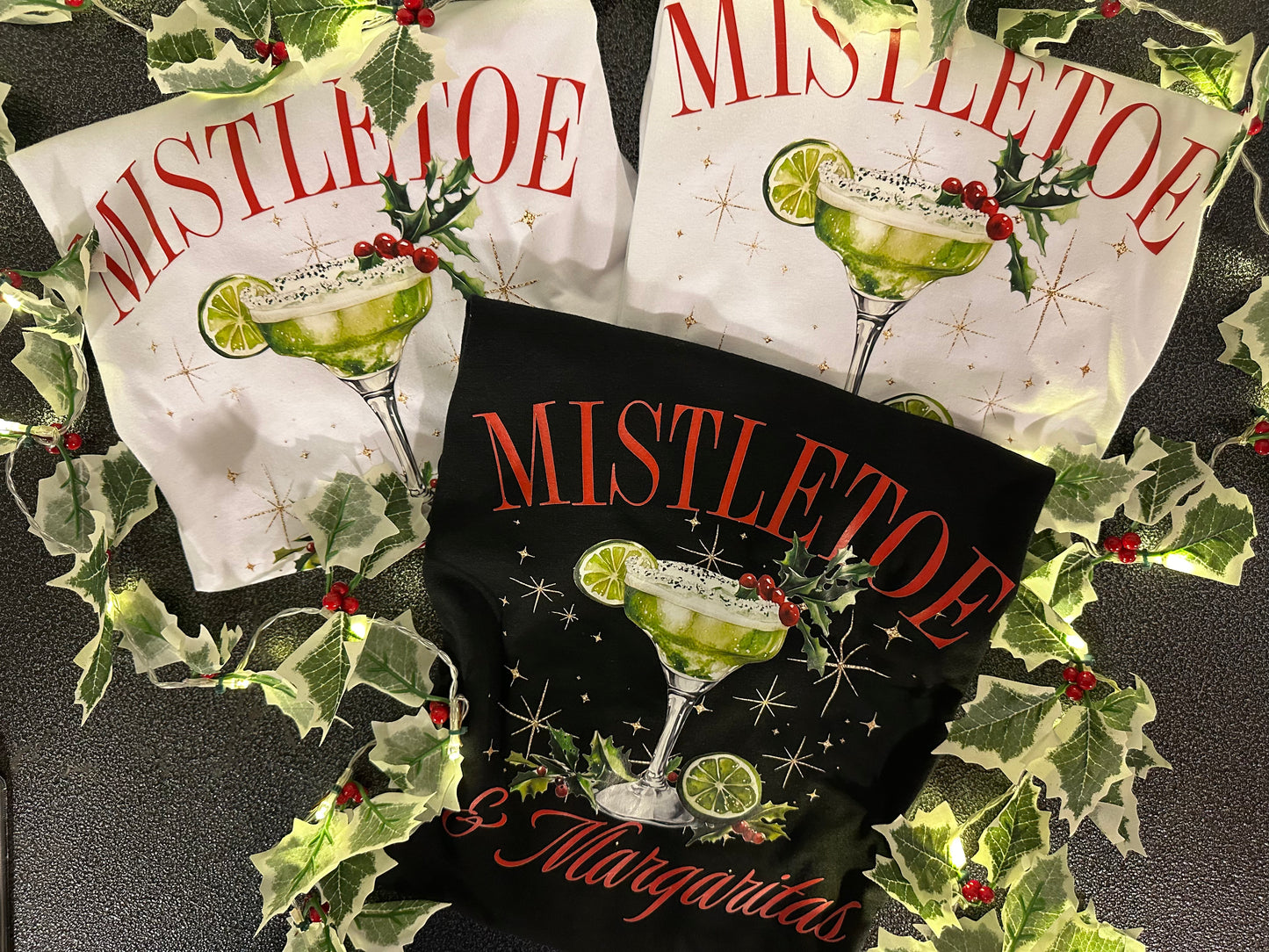 Mistletoe and Margaritas tee XL